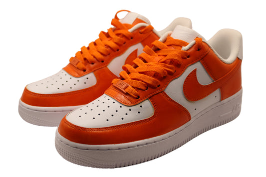 Custom sneakers hand painted orange